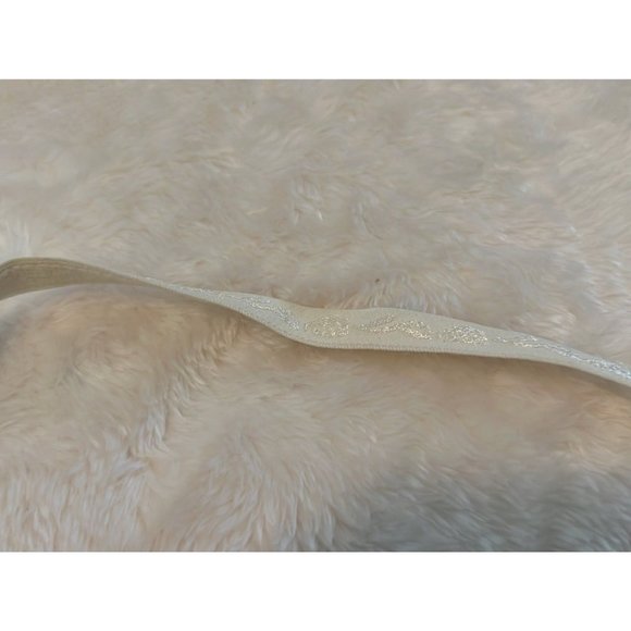 Maidenform Padded T-Shirt Bra Size 38D Cream White Floral Underwire Lace VGUC - Picture 9 of 11